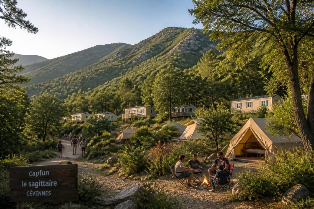 découvrez le camping capfun le sagittaire, un havre de nature au cœur des cévennes, idéal pour se ressourcer en famille ou entre amis, au milieu d'un environnement préservé.