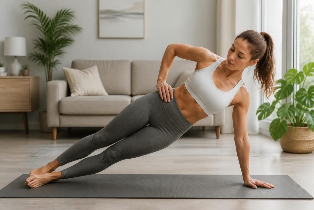découvrez des exercices simples pour tonifier vos obliques et affiner votre taille sans aucun matériel, à pratiquer facilement chez vous.