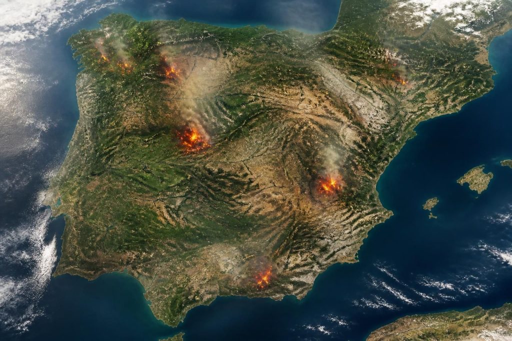 consultez la carte interactive des incendies en espagne pour 2025 et découvrez les zones touchées ainsi que l'étendue des surfaces brûlées.