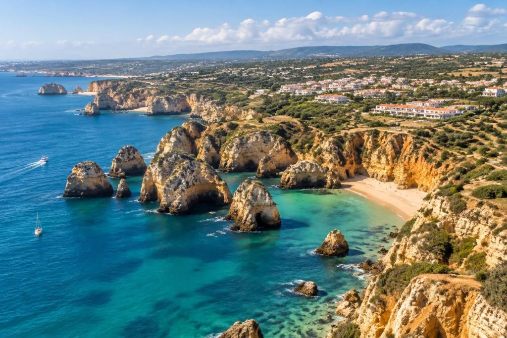 découvrez le sud du portugal : explorez l’algarve avec une carte pratique, la météo, ses plages, ses villages et ses incontournables.